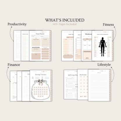 Life Planner 2026 | Digital Planner PDF | Goodnotes iPad Planner | 149+ Pages