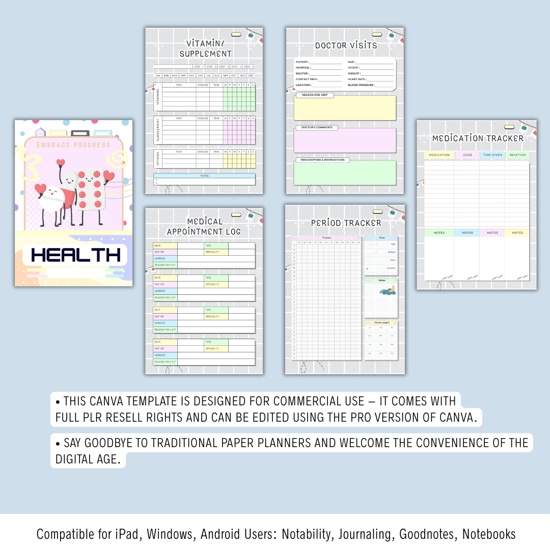 My Planner | 102+ Pages | PLR & MRR | GoodNotes & PDF